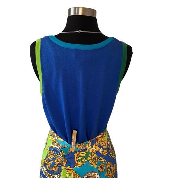 Vintage Linea by Louis Dell’Olio filigree 3 piece lined skirt suit blue green M - Picture 12 of 16